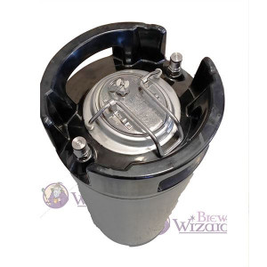 19L Ball Lock Keg with rubber base and handle - NEW