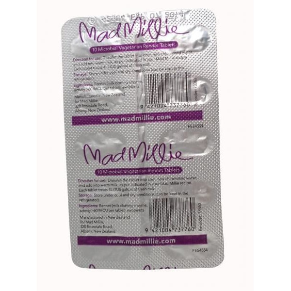 Mad Millie 4L Vegetarian Rennet (Tablet Strip x 10)
