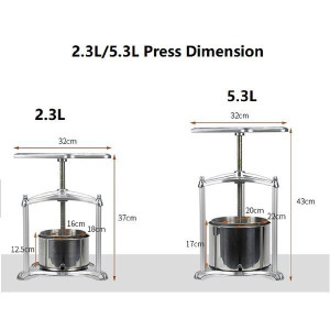 New Generation 5.3L Stainless Steel/Alloy Multi Function Press