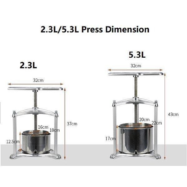 New Generation 5.3L Stainless Steel/Alloy Multi Function Press