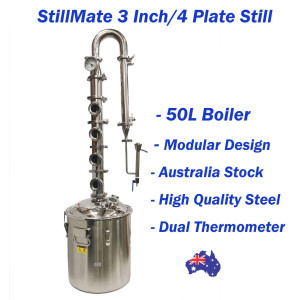 50L SS 3" x 4 Plate Modular Neutral Spirits Still
