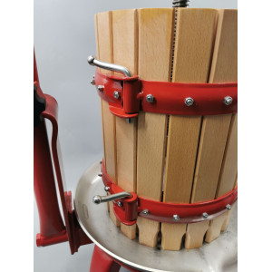 Italy Made 10L Wooden Bucket Fruit Press with T Handle
