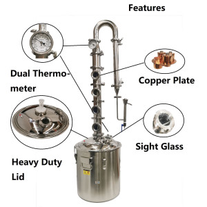 50L SS 3" x 4 Plate Modular Neutral Spirits Still