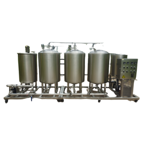 Temperature Controlled 3 x 150L Fermenter with Mixer in Skid