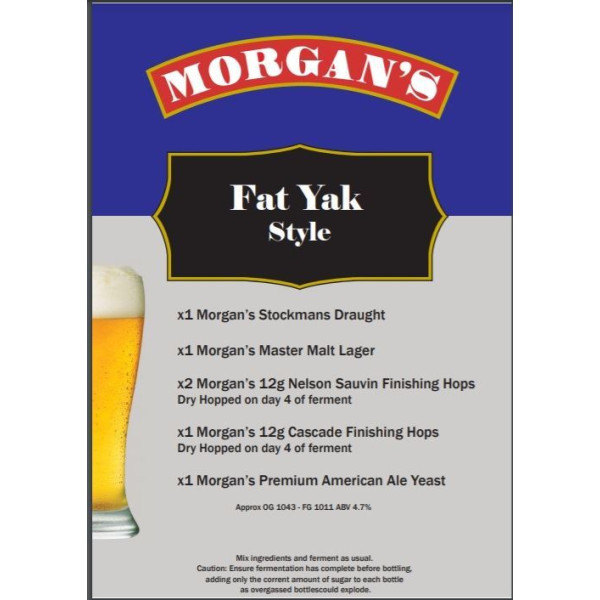 Morgans Recipe Kit - Fat Yak Pale Ale