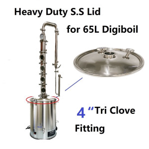 Heavy-duty Stainless Steel Lid for 65L Digi boiler with 4" fitting