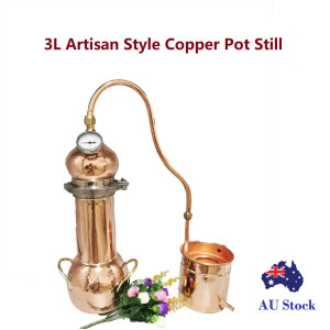 HandCraft 3L Artisan Style  Copper Pot Still