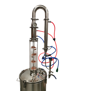 65L Crystal Clear 3" x 4 Plate Modular Pot/Reflux Still Free Power regulator