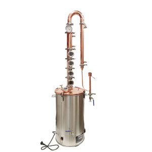 65L Copper 3" x 4 Plate Colume Modular Micro Distillery - Free Power station