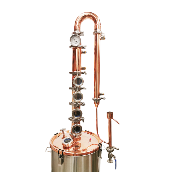 65L Copper 3" x 4 Plate Colume Modular Micro Distillery - Free Power station
