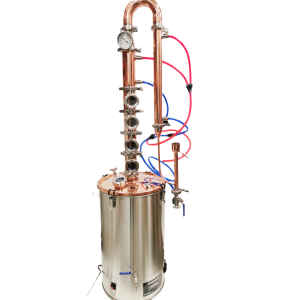 65L Copper 3" x 4 Plate Colume Modular Micro Distillery - Free Power station