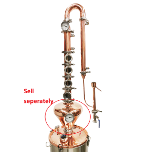65L Copper 3" x 4 Plate Colume Modular Micro Distillery - Free Power station