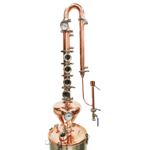 65L Copper 3" x 4 Plate Colume Modular Micro Distillery with Helmet - Free Power station