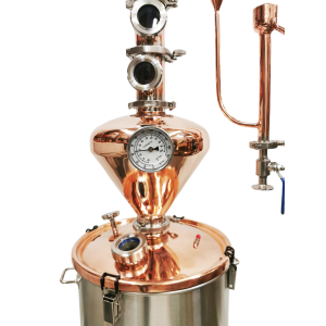 65L Copper 3" x 4 Plate Colume Modular Micro Distillery with Helmet - Free Power station