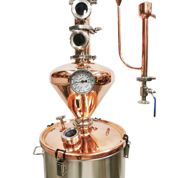 65L Copper 3" x 4 Plate Colume Modular Micro Distillery with Helmet - Free Power station