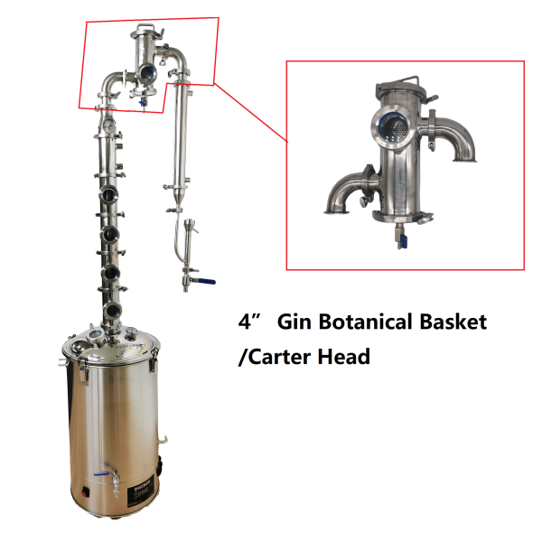 PostPosition 4" Gin Basket/Carter Head for Modular Still