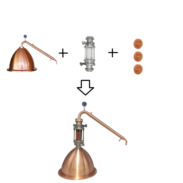 2“ Sight glass Extension Kit for S.S Copper Dome & Pot Still Kit