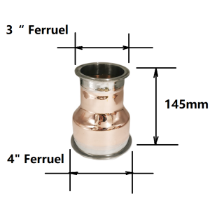 4"-3" Copper Tri-clover Reducer