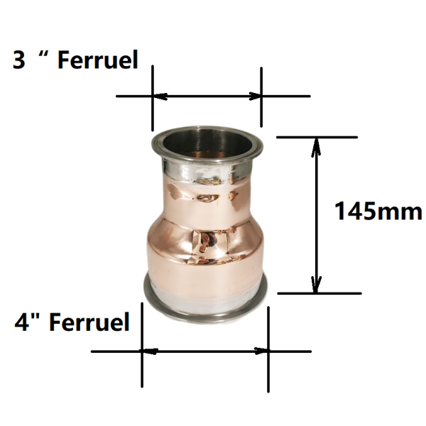4"-3" Copper Tri-clover Reducer
