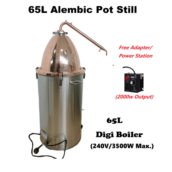 Alembic Copper Dome and Condensor Still Kit for 65L boiler