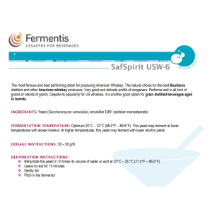 Repacked Fermentis Safspirit USW-6 Yeast 15g
