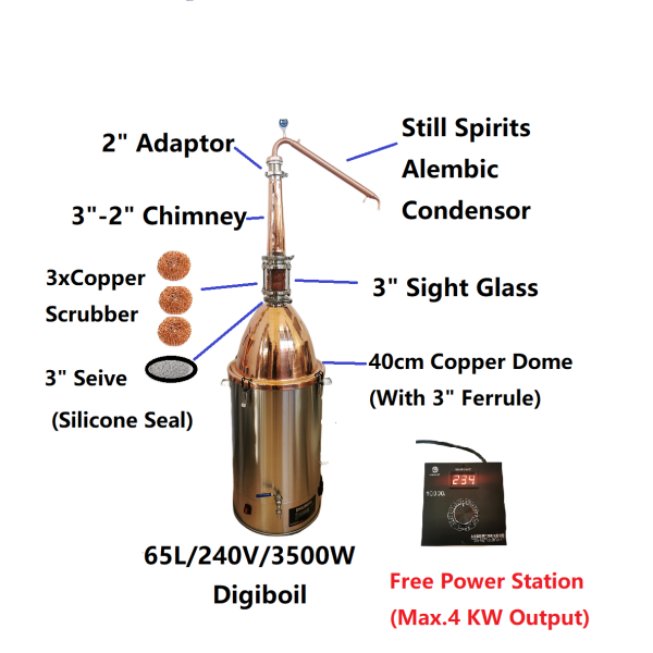 Stillmate 65L Copper Mini Distilery Pot Still Kit