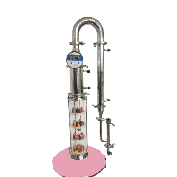 Stillmate SS 4" x 4 Plate Crystal Clear Modular Spirits Still Column/Condensor