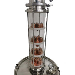 Stillmate SS 4" x 4 Plate Crystal Clear Modular Spirits Still Column/Condensor
