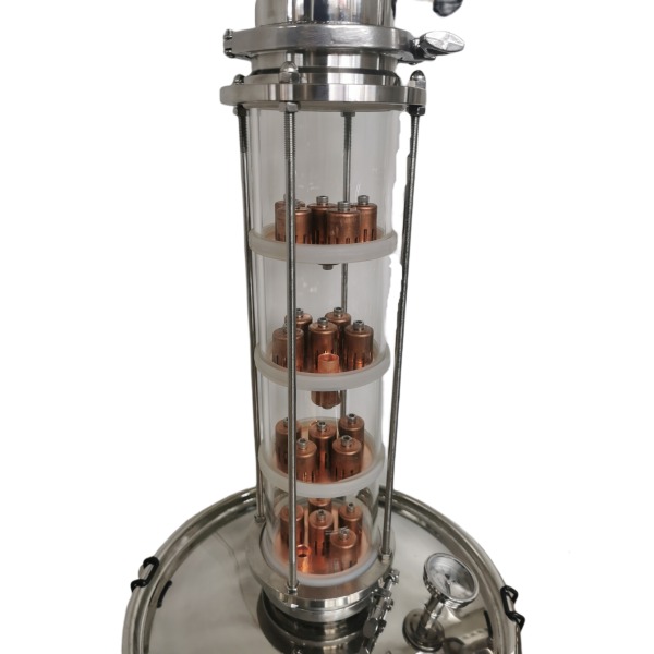 Stillmate SS 4" x 4 Plate Crystal Clear Modular Spirits Still Column/Condensor