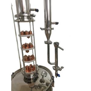 Stillmate SS 4" x 4 Plate Crystal Clear Modular Spirits Still Column/Condensor