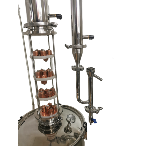 Stillmate SS 4" x 4 Plate Crystal Clear Modular Spirits Still Column/Condensor