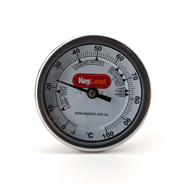 3 Inch Dial Weldless Thermometer - Short Stem 42mm