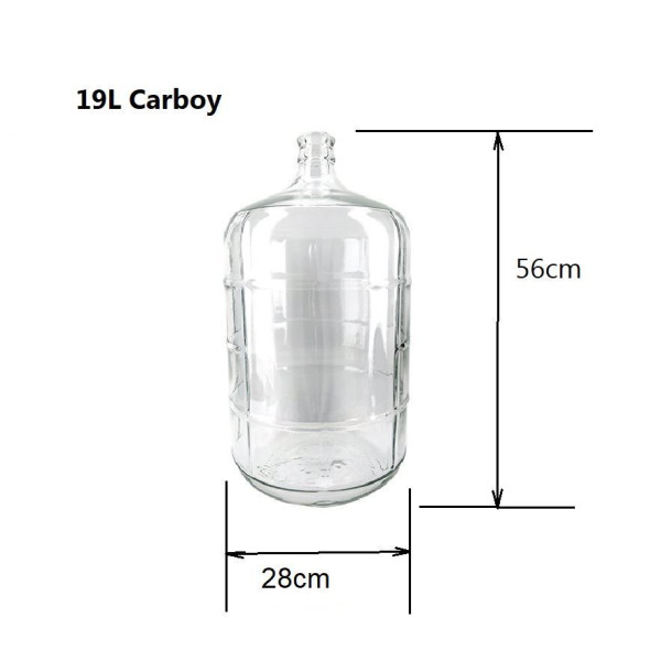 19L Glass Carboy Glass Jar with Silicone Bung