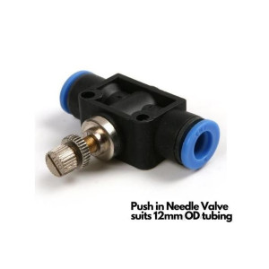 12mm Push In Fitting Needle Valve
