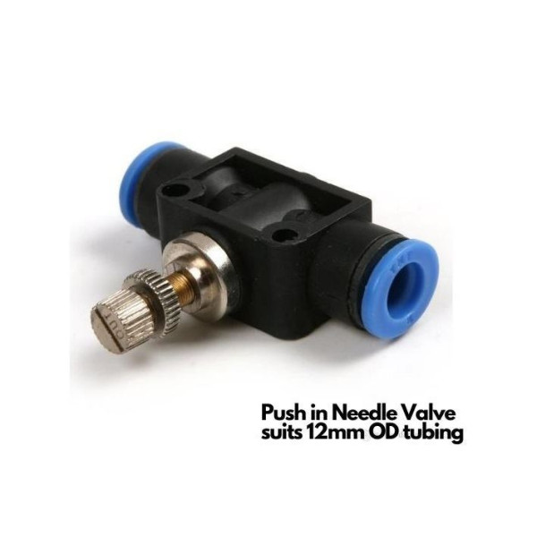 12mm Push In Fitting Needle Valve