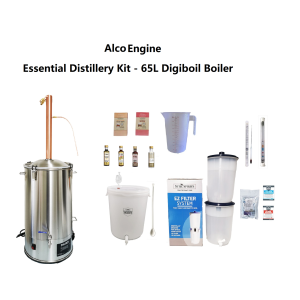 AlcoEngine Copper Reflux Condensor Distillery Kit -65L Digiboil boiler