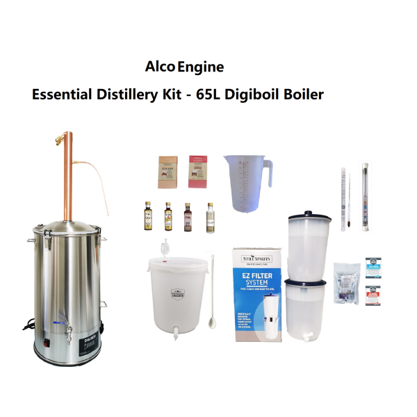 AlcoEngine Copper Reflux Condensor Distillery Kit -65L Digiboil boiler
