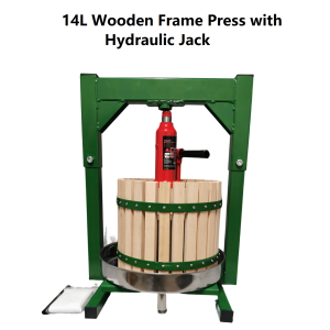 14L Wooden Frame Wine Press With Hydraulic Jack (To be assembled)
