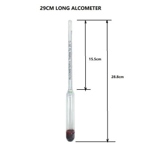 Long  Alcometer 0 -100%  scale -29cm long