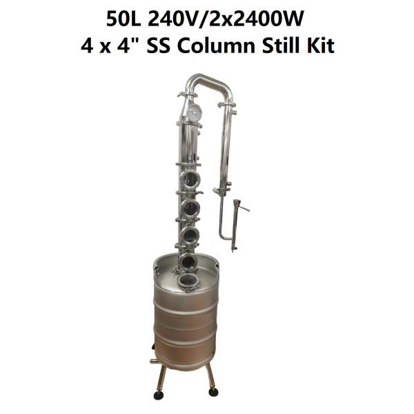 50L/240V/2x2400W 4 x 4" Plates Stainless Steel Distillery Temperature Controlled