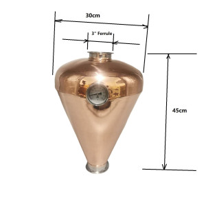 3" Fitting Copper Onion Head/Helmet - Long neck