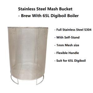 Stainless steel Mash Bucket  for 65L Digiboil- Brew with the Digi Boiler(no boiler)