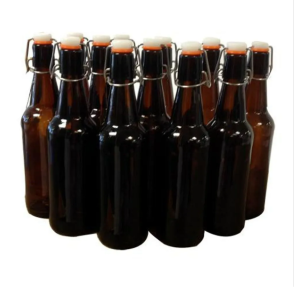 12 x 500Ml Flip top Glass Bottles