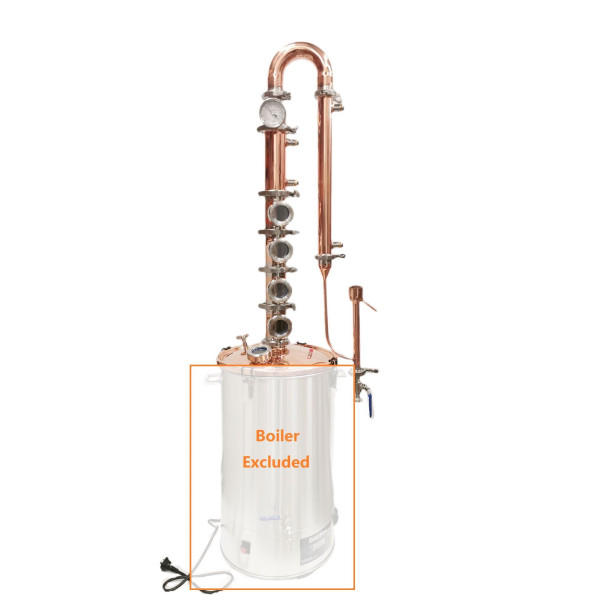 Copper 3" x 4 Plate Colume with copper lid(for 65L digiboil) Kit  - No boiler