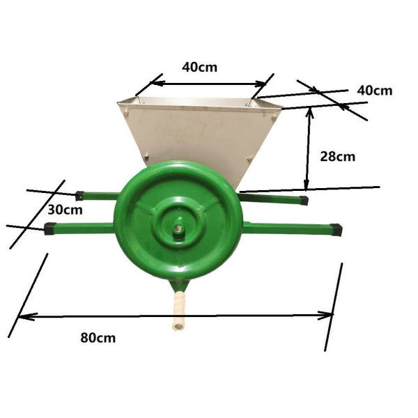 Manual 20L Stainless Steel Hopper Grape Crusher