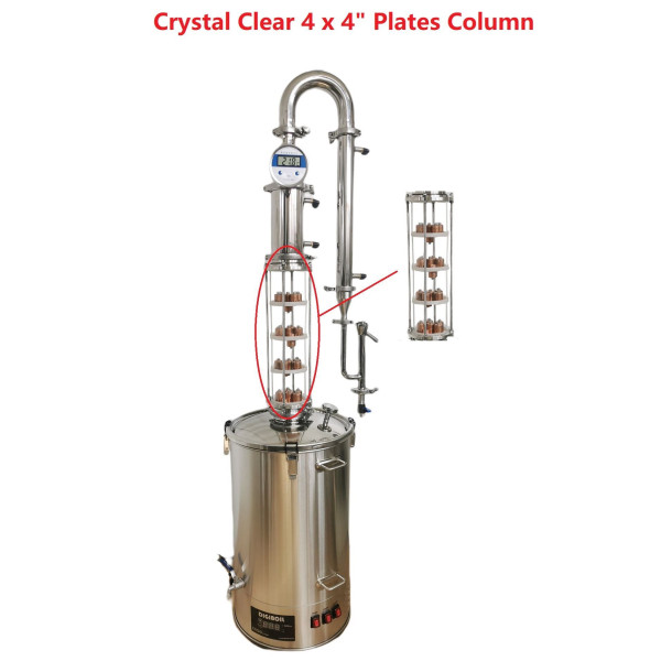 4 Inch x 4 Plats Crystal clear Column
