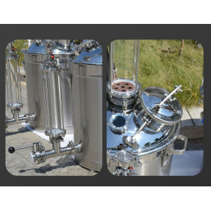 Hooloo 100L Direct fire Heating 4 x 4" Plates Stainles steel Still