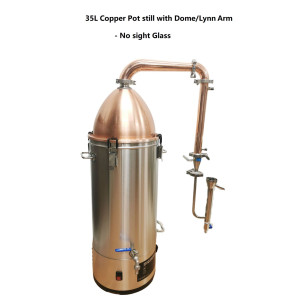 New 35L Copper Pot still with Alembic Dome and Lynn Arm Kit