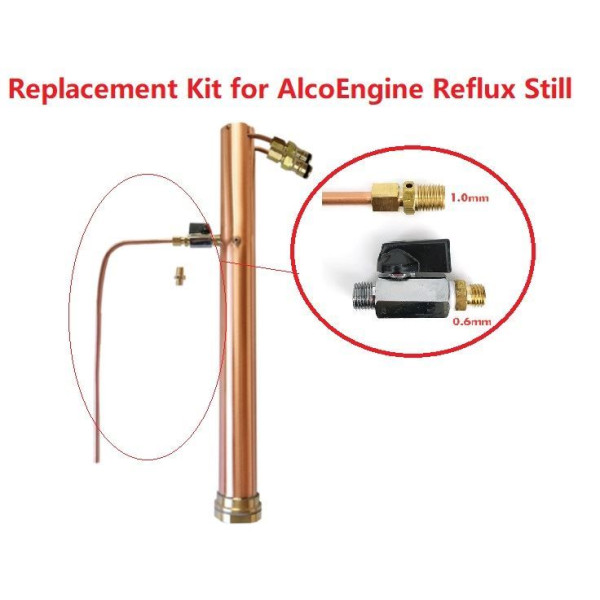 Replacement Valve/pipe Kit for Pure Distilling/AlcoEngine Reflux Still