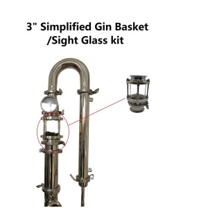New 3 Inch Sight Glass  Gin Basket Kit